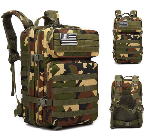 Taktischer Outdoor Rucksack (45L) – Militär MOLLE System für Reise, Camping & Bergsteigen